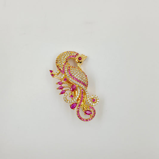 Divine Peacock Designer Sari Pin