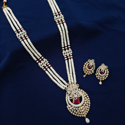 Lavishing Fresh Water Pearls Designer Ranihaar