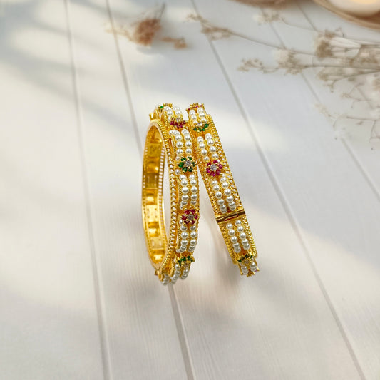 Blooming Designer Trendy Pearls Bangles