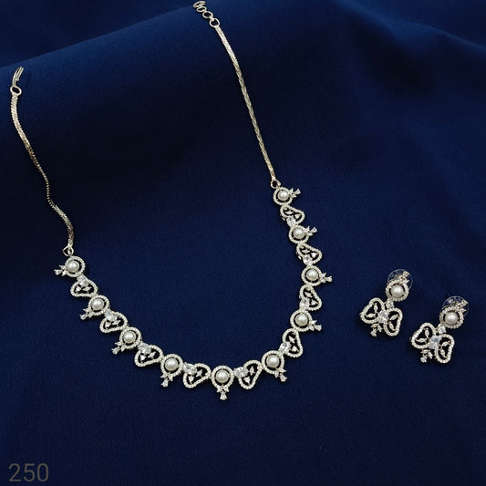 Artistic Designer Trendy CZ Necklace Set