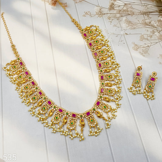 Elegance Designer Temple Long Set