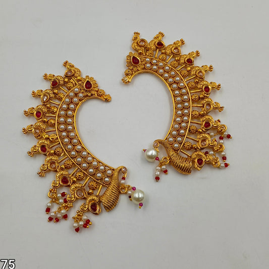 Traditional Peacock Ear Cuffs