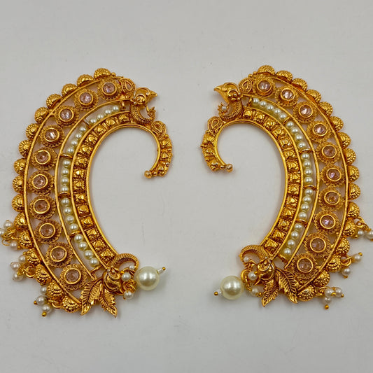 Traditional Peacock Ear Cuffs