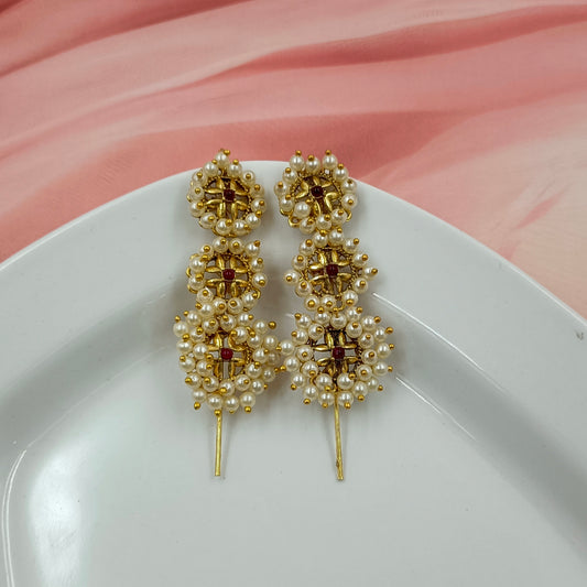 Pearl Halo Ear Cuff with Attached Hook