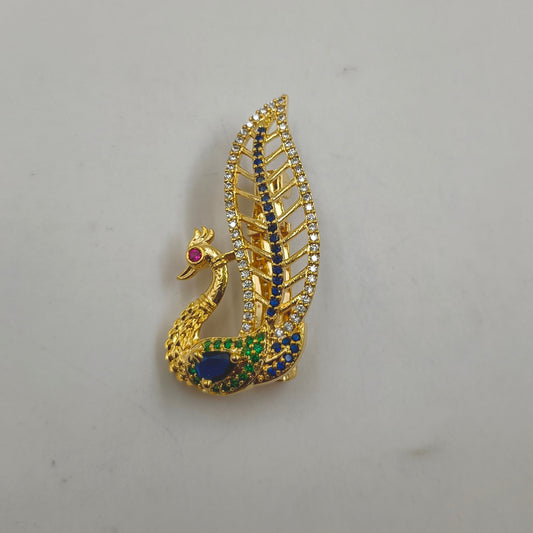 Elegant Peacock Design Saree Pin