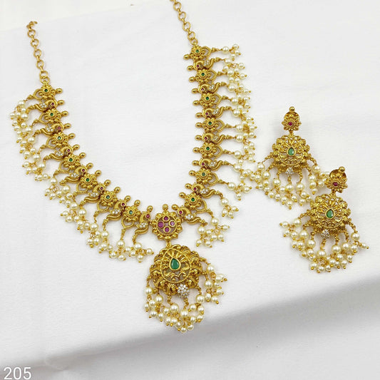 Peacock South Indian Designer Short Necklace Set