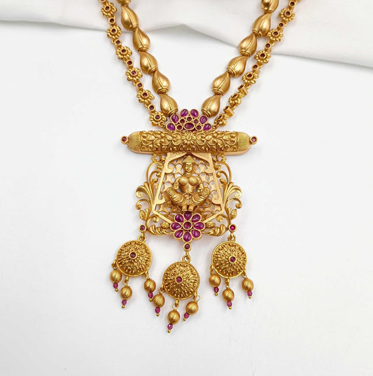 Lord Laxmi Designer Temple Long Set