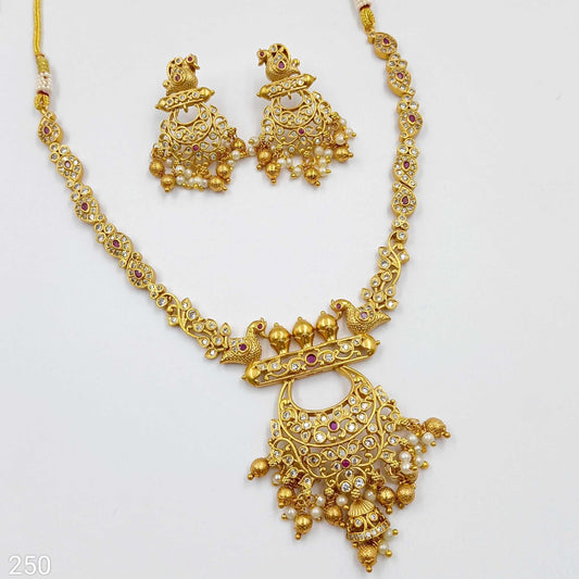 Half Moon Designer Trendy Necklace Set