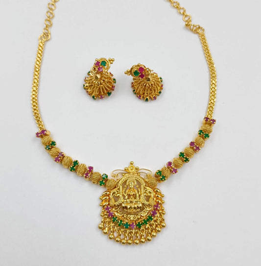 Lord Laxmi Designer South Indian Necklace