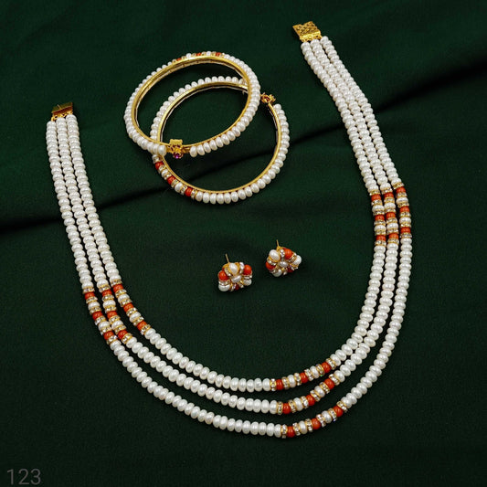 Divine Designer Fresh Water Pearls Necklace Set