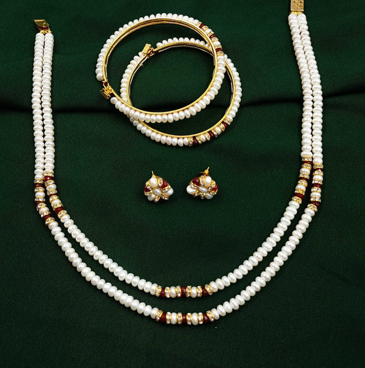Double Line Fresh Water Pearls Set