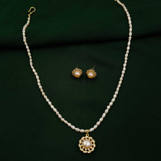Splendid Floret Designer Fresh Water Pearls Set