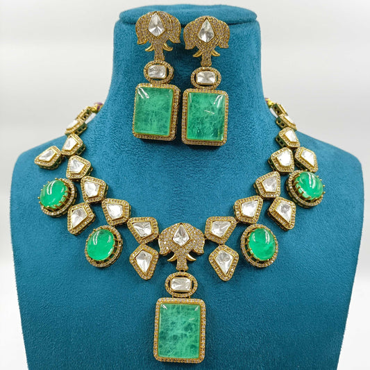Unique Designer Antique Finish Kundan Set