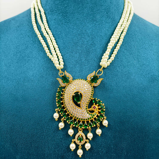 Appealing Peacock Designer Tanmani Set