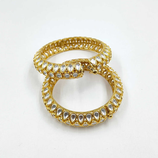 Gleaming Designer Kundan Bangles