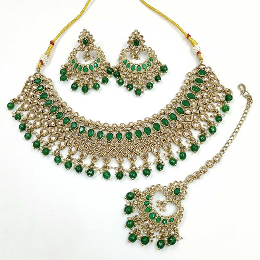 Majestic Designer Trendy Polki Necklace Set
