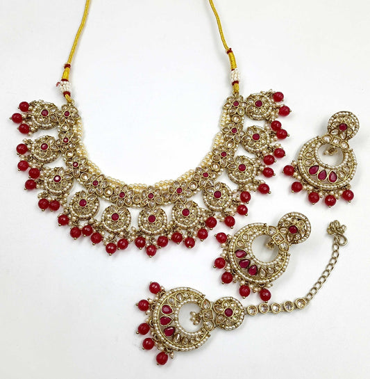 Divine Floret Designer Polki Necklace Set