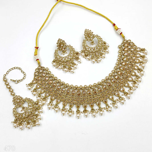 Precious Designer Polki Necklace Set