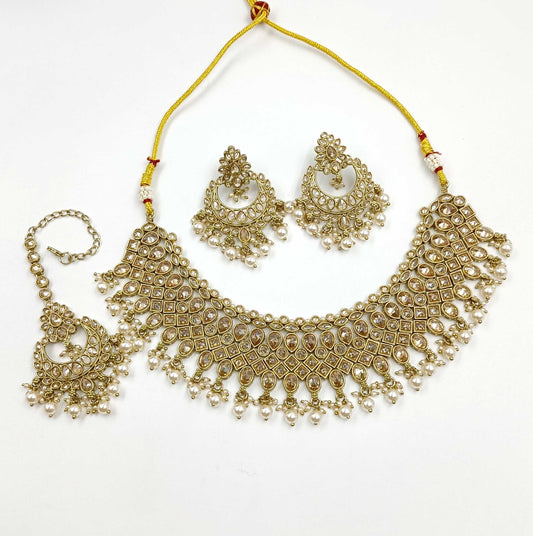 Precious Designer Polki Necklace Set