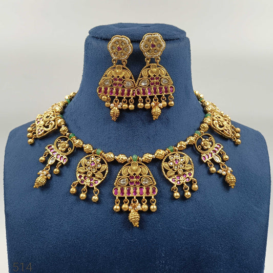 Sparkling Floret Designer Necklace Set