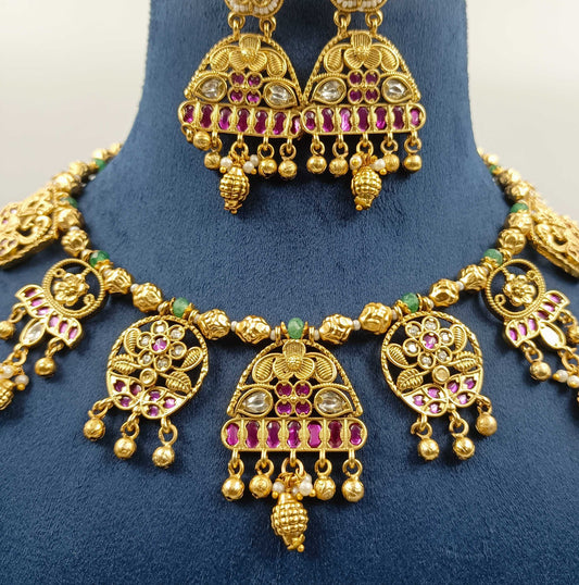 Sparkling Floret Designer Necklace Set