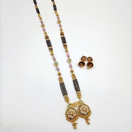 Glossy Designer Trendy Rajwadi Mangalsutra