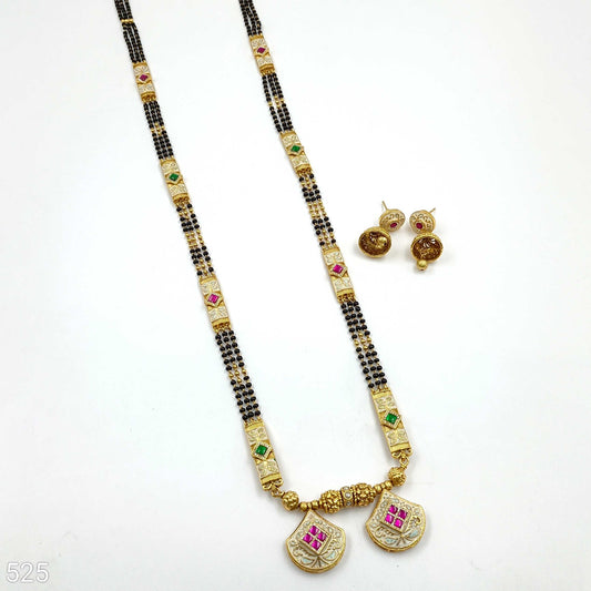 Elegant Floret Designer Rajwadi Long Mangalsutra