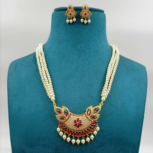 Alluring Designer Pearls Tanmani Set