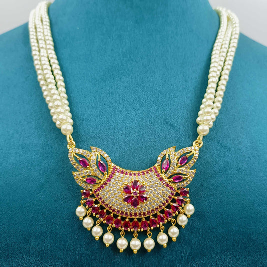 Alluring Designer Pearls Tanmani Set