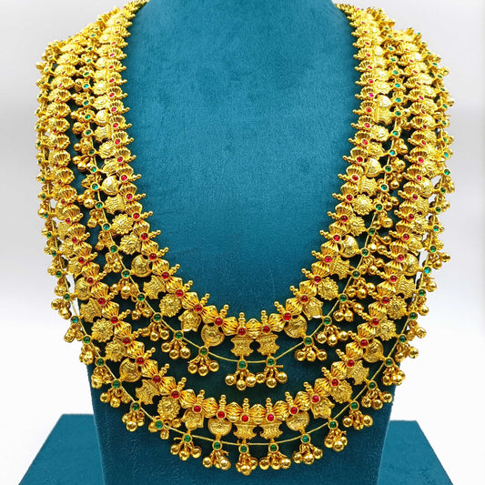 Charming Double Layer Traditional Designer Kolhapuri Saaj