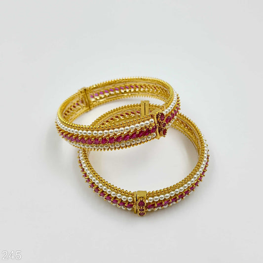 Unique Trendy Designer Pearls Bangles
