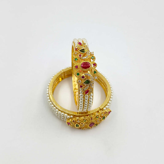 Dazzling Trendy Pearls Designer Bangles