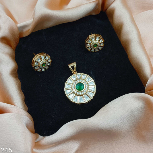 Glorious Designer Kundan Pendent Set