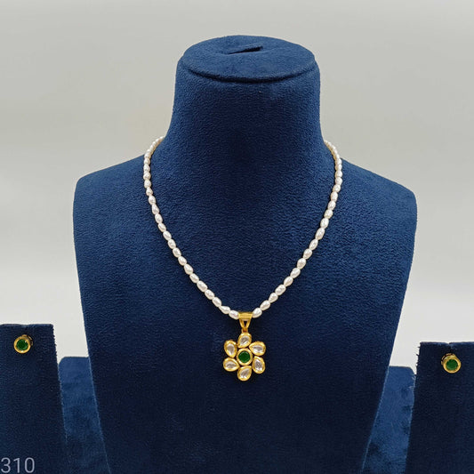 Delicate Floret Designer Fresh Water Pearls Set