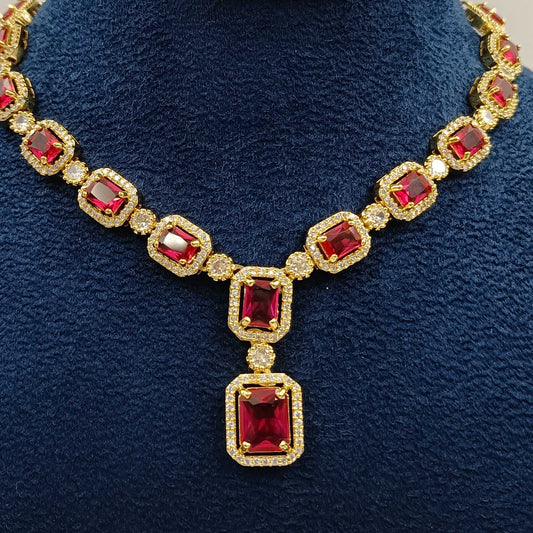 Attractive Square Designer Necklace Set