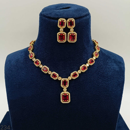 Attractive Square Designer Necklace Set