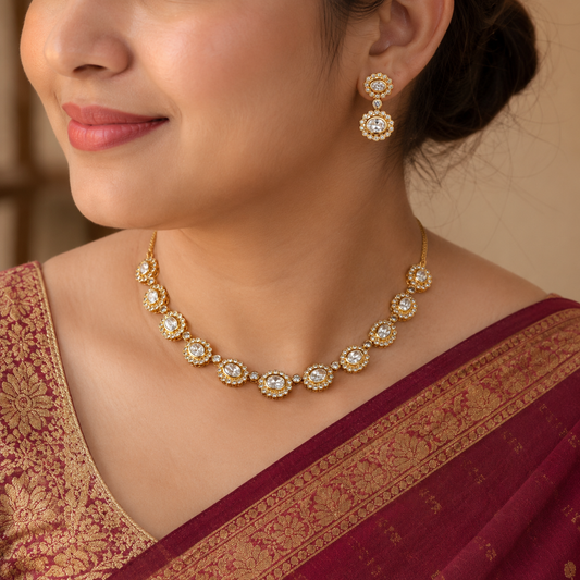Royal Sparkle Real Kundan Set