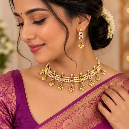 Enthrall Traditional Designer Chinchpeti