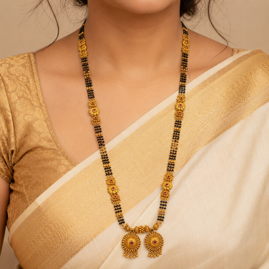 Blissful Trendy Designer Temple Mangalsutra