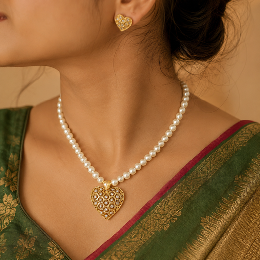 Divine Designer Single Line Pearl Set