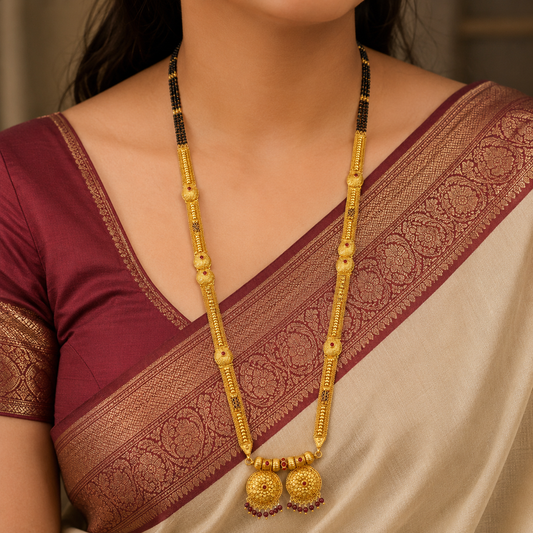 Appealing Trendy Designer Temple Mangalsutra