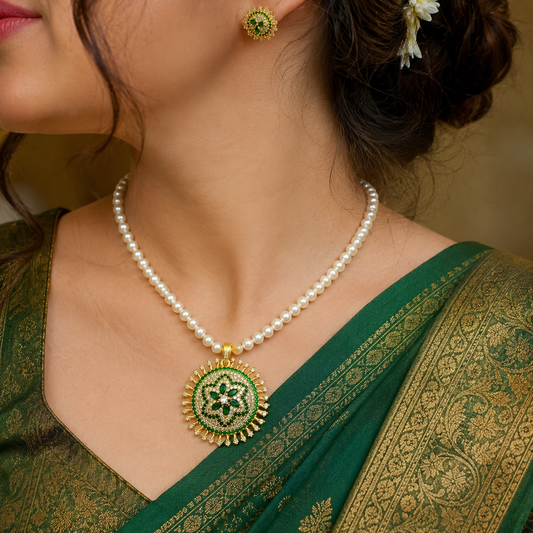Dazzling Designer Single Line Pearl Set