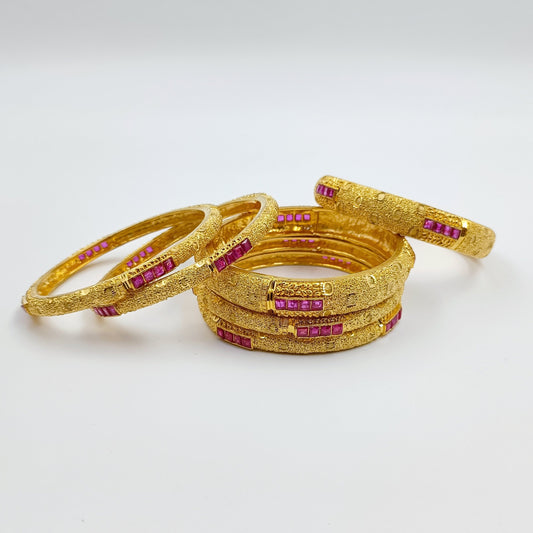Classic Fancy Design 1 Gram Bangles Set Shree Radhe Pearls