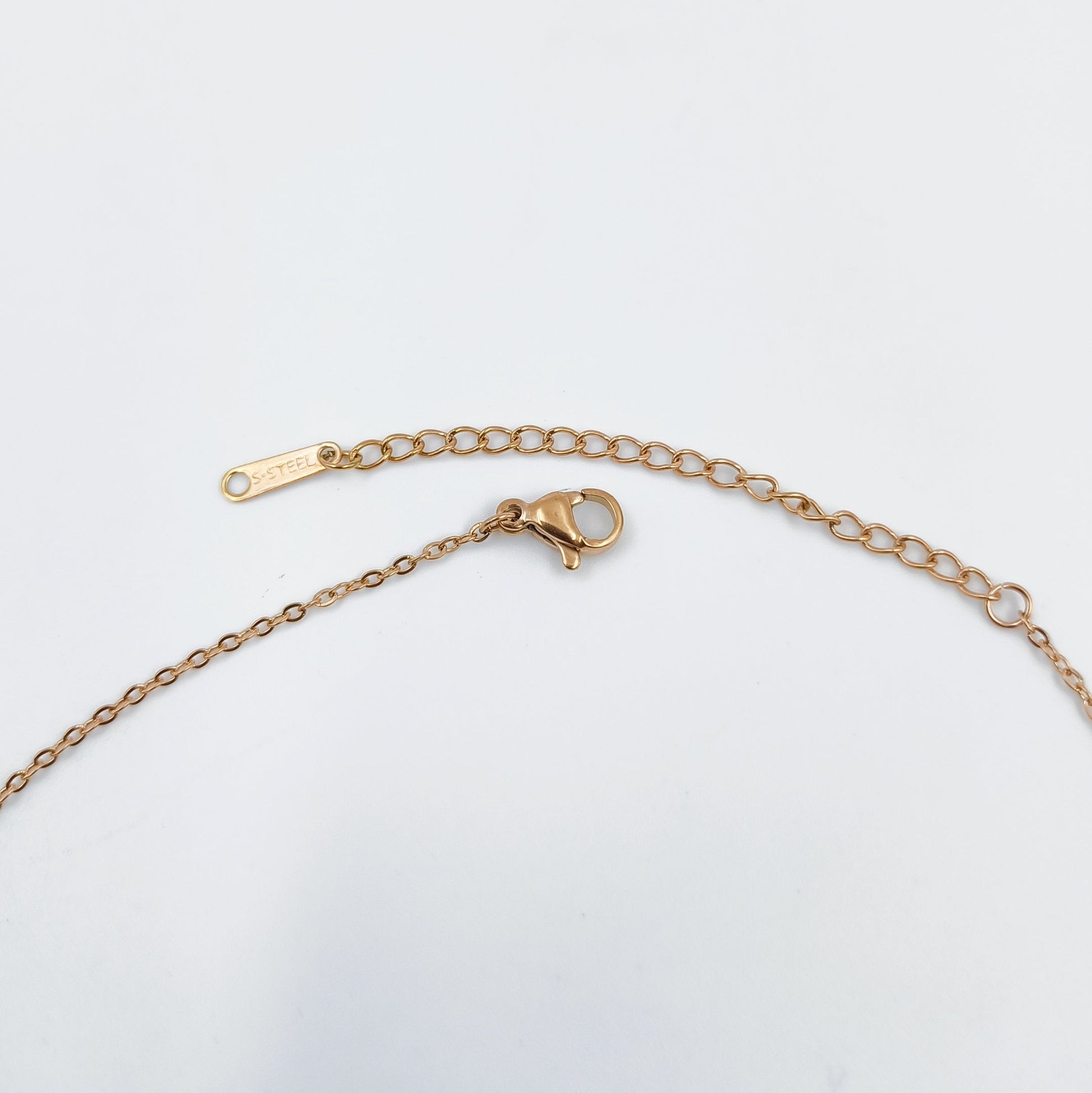Elegant Designer Rose Gold Finish Chain Pendant  Set Shree Radhe Pearls