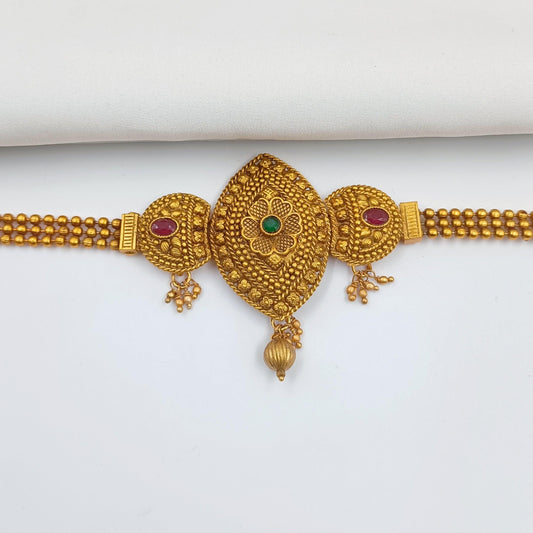 Glossy Antique Designer Waki Shree Radhe Pearls