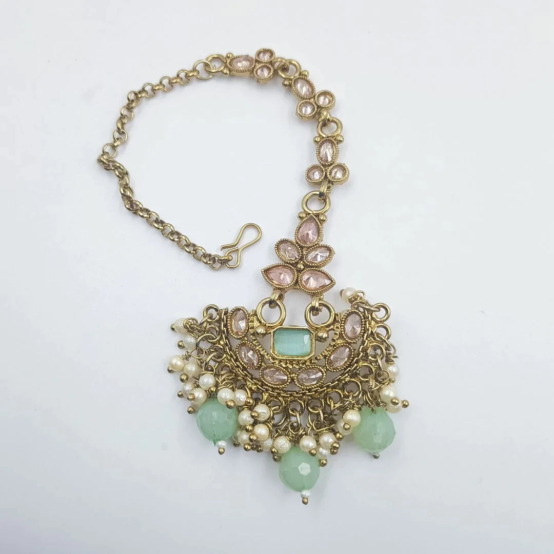 Polaki American Diamond Necklace Set Shree Radhe Pearls