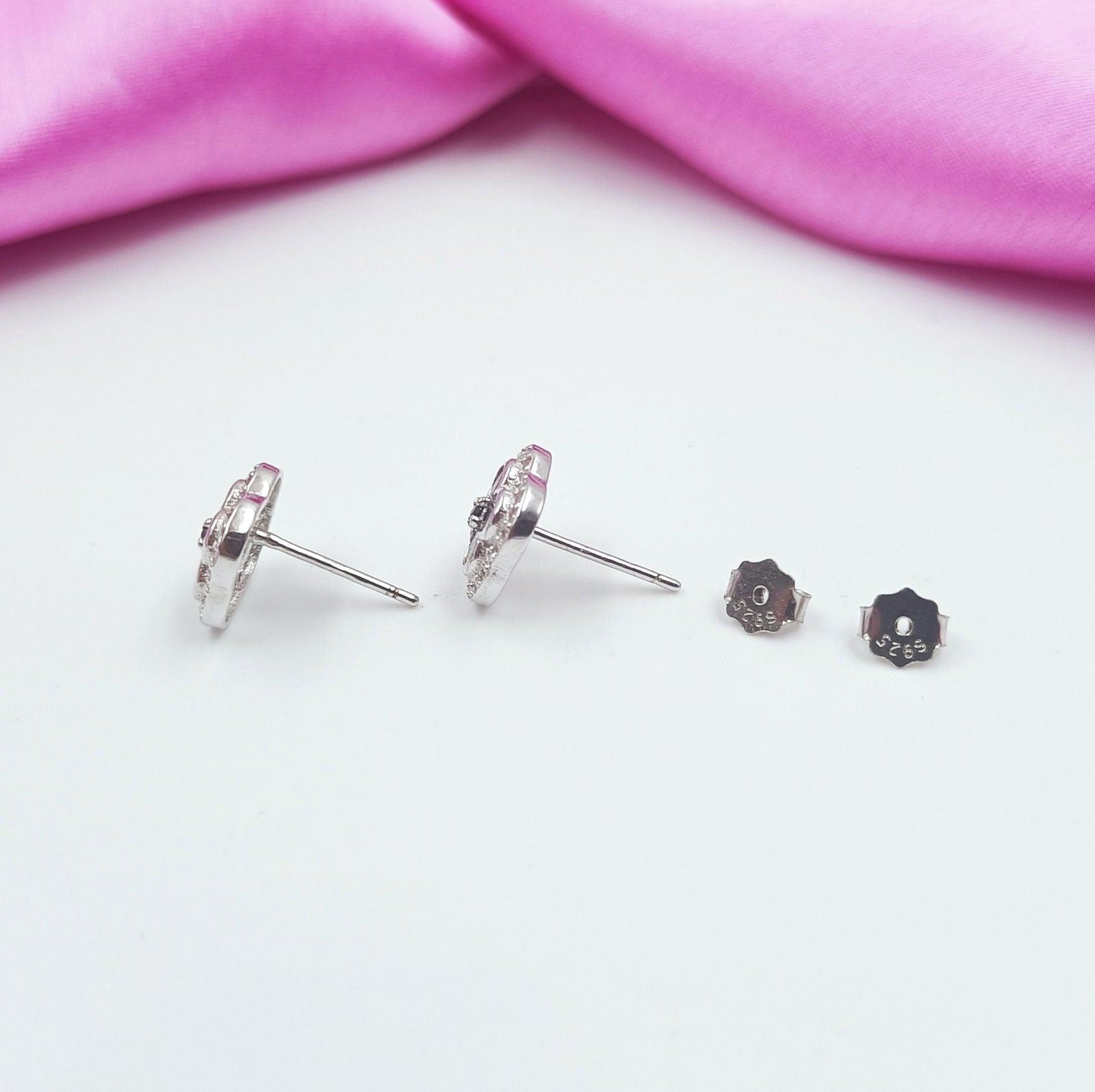 92.5 Silver Black Beauti Earring - Shree Radhe Pearls - 