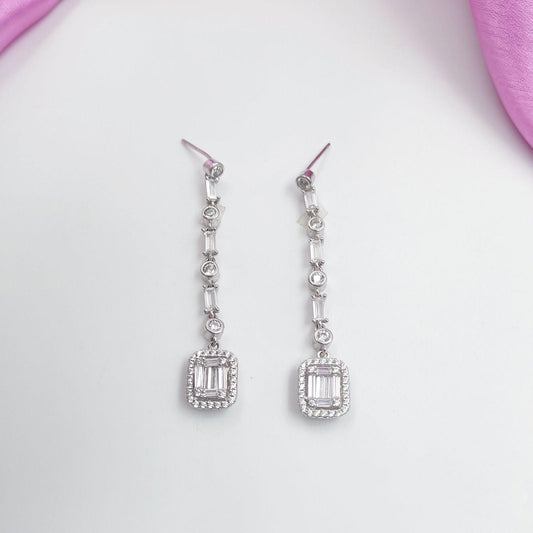 92.5 Silver Blossom Earring - Shree Radhe Pearls - 