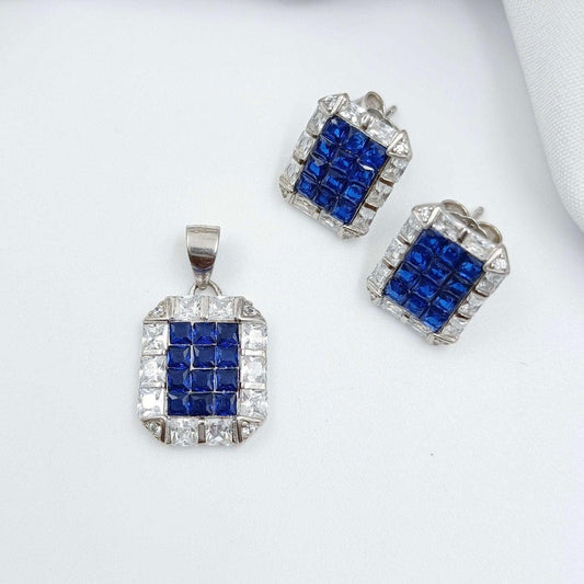 Adorable 92.5 silver Designer Pendent Set - Shree Radhe Pearls