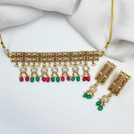 Adorable Designer Choker Set - Shree Radhe Pearls